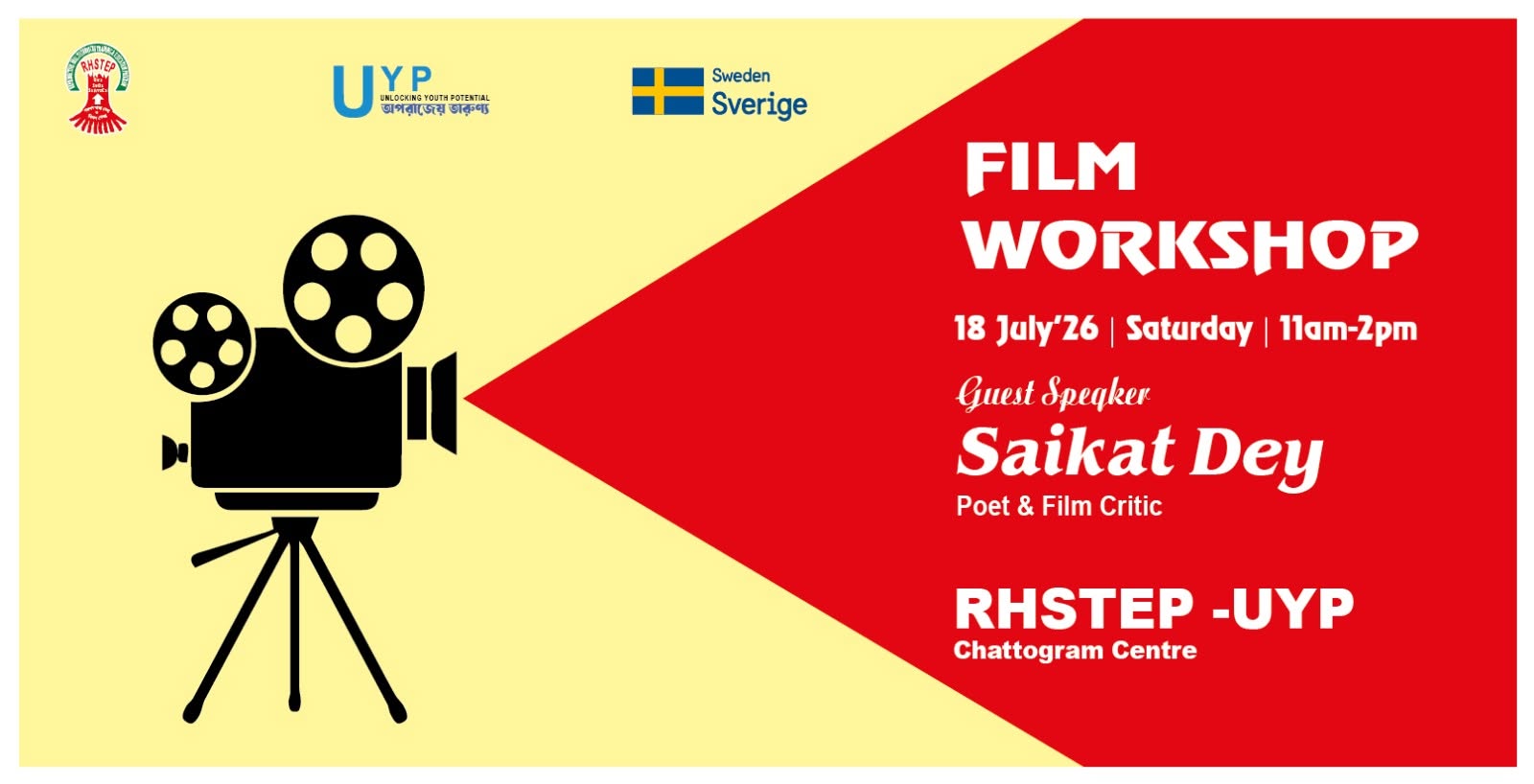Film Workshop on Cinema, Creativity and Critical Thinking at RHSTEP UYP Chattogram