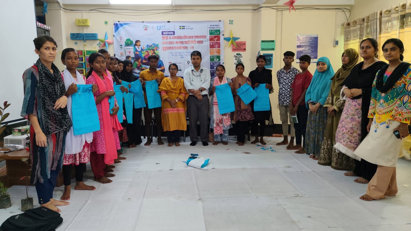 RHSTEP UYP Rangpur Organized SRHR Awareness and Reusable Sanitary Pad-Making Workshop
